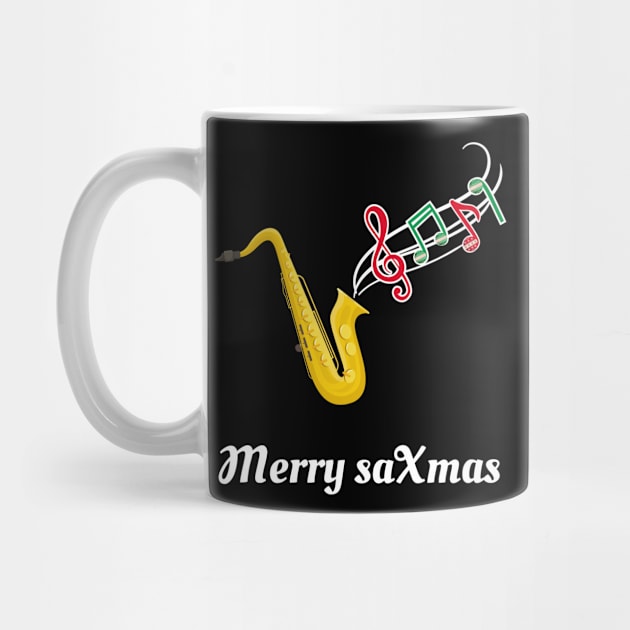 Christmas Saxophone Player Pajama Shirt Jazz Music Costume T-Shirt by DDJOY Perfect Gift Shirts